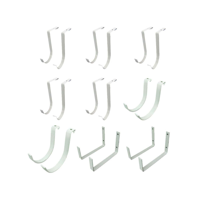 Hook Accessory Package for Storage and Organization, White, 18 Count (Used)