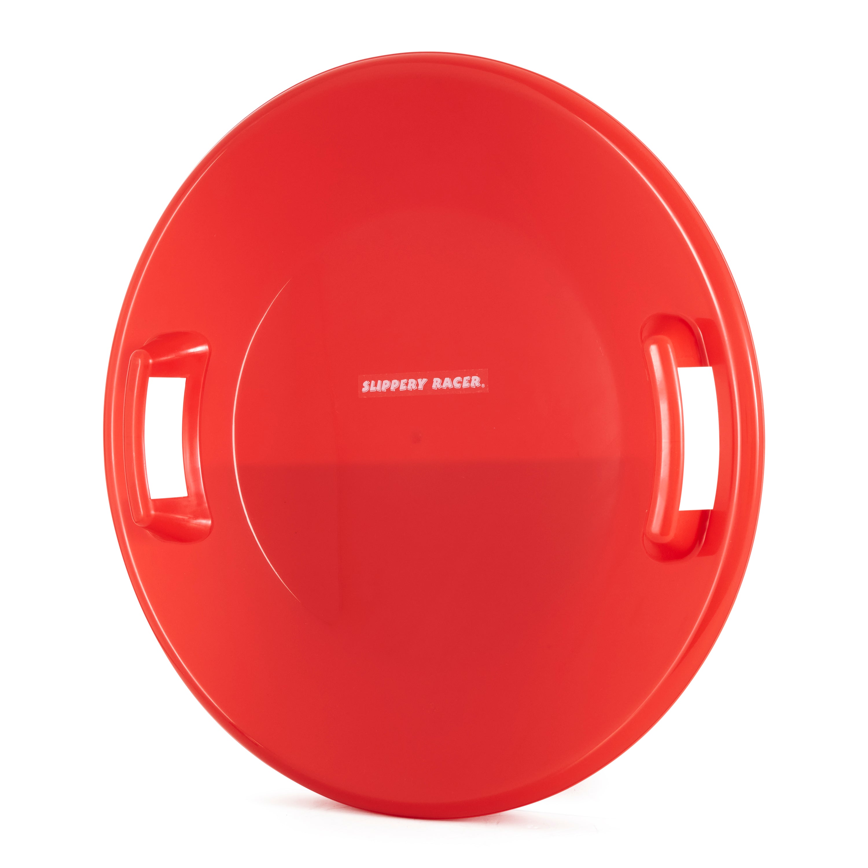 Slippery Racer Downhill Pro Adults and Kids Plastic Disc Snow Sled, Red (3 Pack)