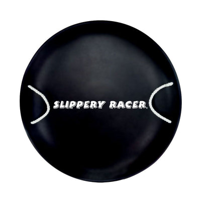 Slippery Racer ProDisc 26" Heavy Duty Metal Saucer Sled with Rope Handles, Black