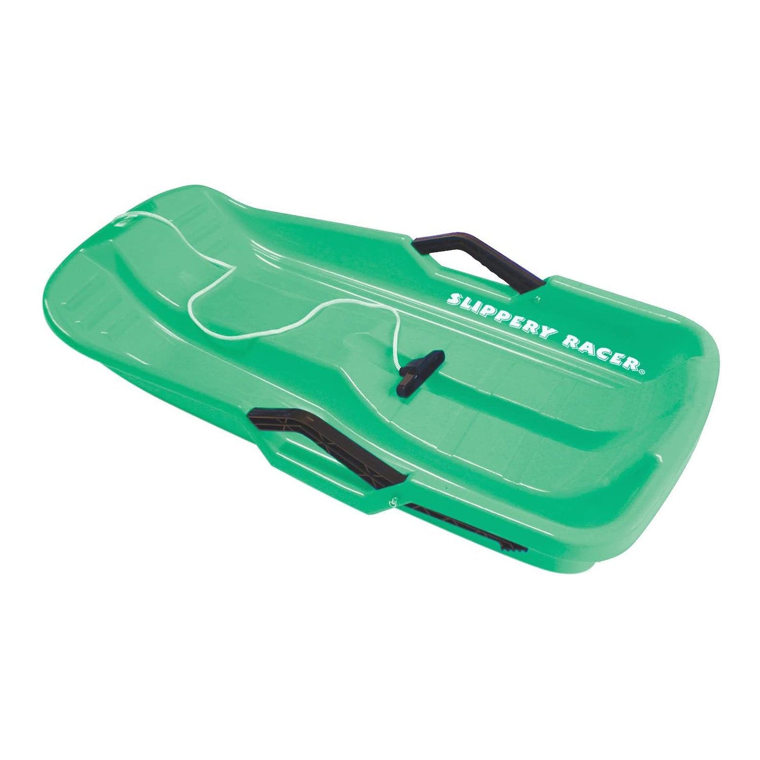 Slippery Racer Downhill Thunder Kids Plastic Toboggan Snow Sled, Green (Used) - VMInnovations