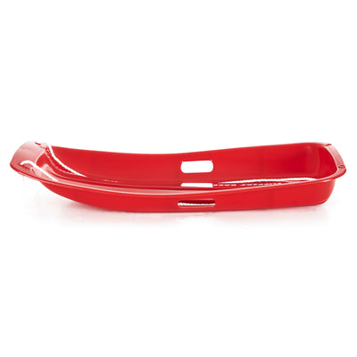 Slippery Racer Downhill Sprinter Kids Plastic Toboggan Snow Sled, Red (2 Pack)