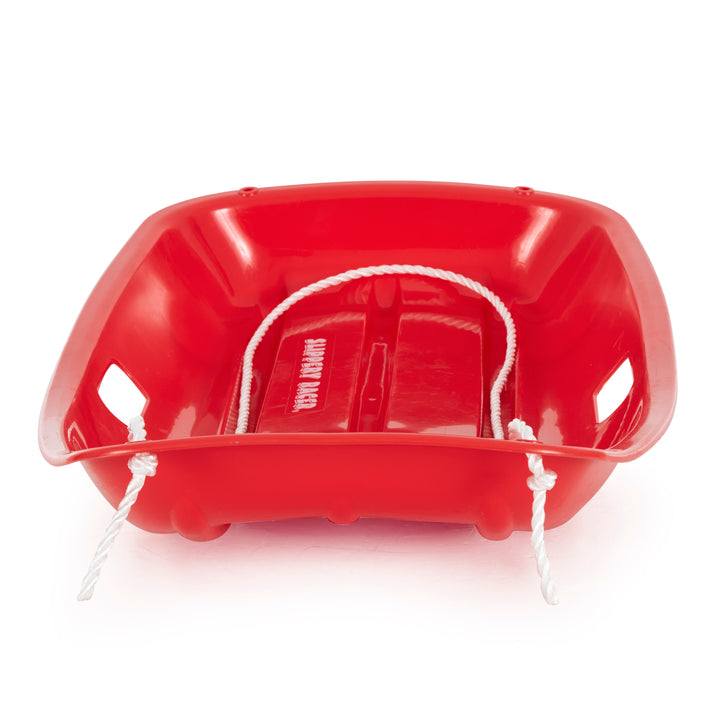 Slippery Racer Downhill Sprinter Kids Plastic Toboggan Snow Sled, Red (2 Pack)