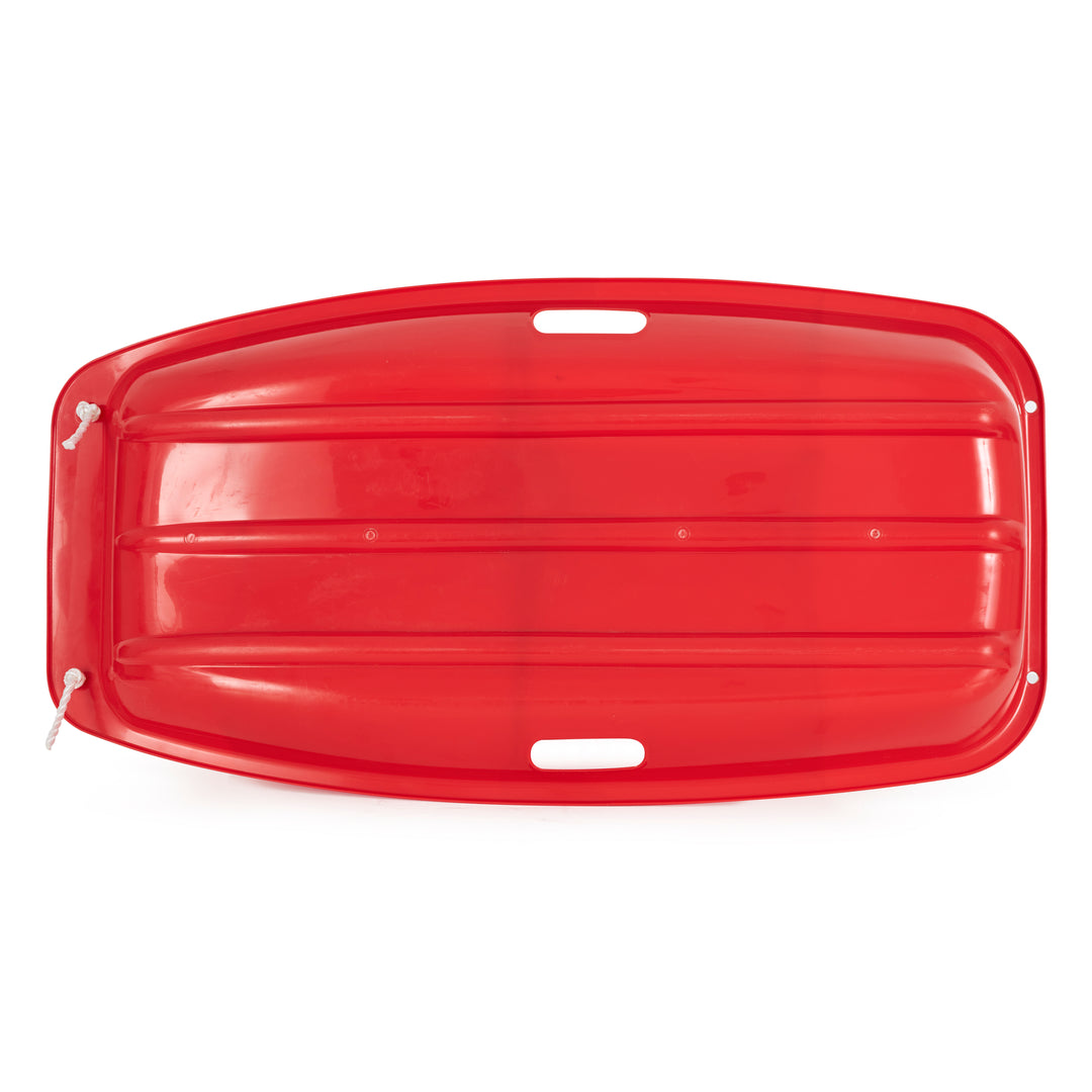 Slippery Racer Downhill Sprinter Kids Plastic Toboggan Snow Sled, Red (2 Pack)