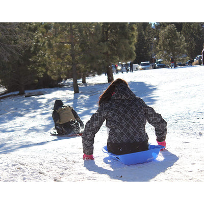 Slippery Racer Downhill Adults and Kids Plastic Toboggan Snow Sled, Red (Used) - VMInnovations