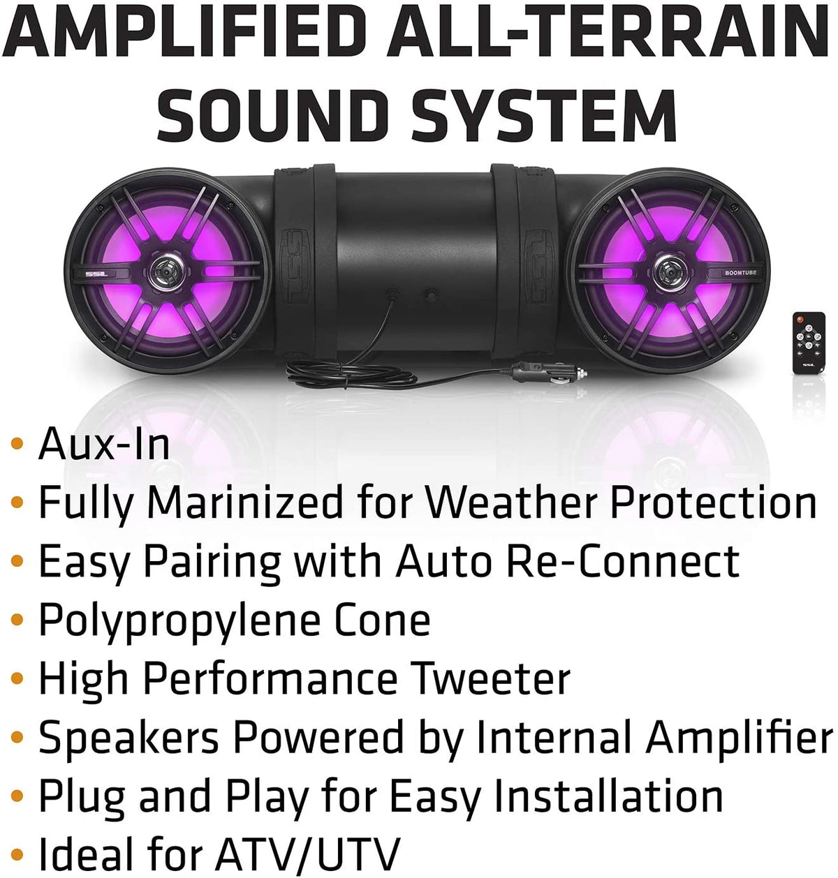 Soundstorm BTB8L 8" 700W Bluetooth Amplified Marine/ATV Off Road Speaker System (For Parts)