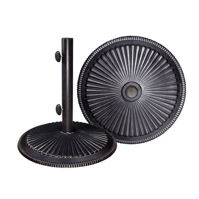 SimplyShade Coral Free Standing 50 Pound Cast Iron Umbrella Base, Black (Used)