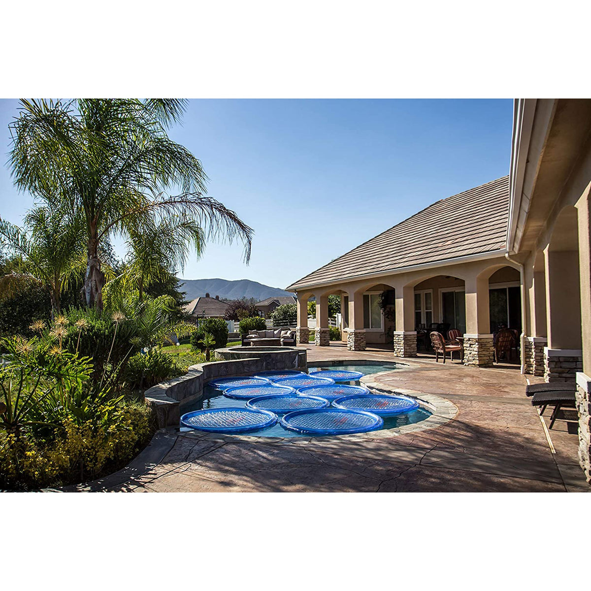 Solar Sun Rings UV Resistant Pool Spa Heater Circular Solar Cover, Blue (3 Pack) - VMInnovations