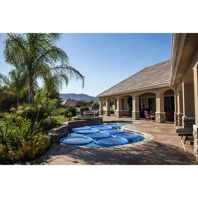 Solar Sun Rings UV Resistant Pool Spa Heater Circular Solar Cover, Blue (3 Pack) - VMInnovations