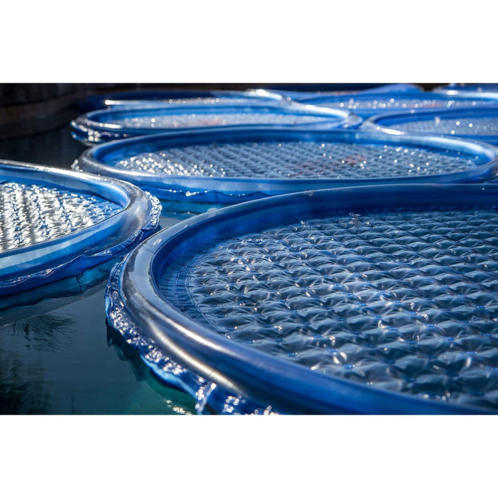 Solar Sun Rings UV Resistant Pool Spa Heater Circular Solar Cover, Blue (3 Pack) - VMInnovations