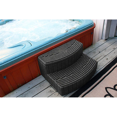 Good Ideas Sora Steps Lightweight Outdoor & Indoor Storage Step, Dark Granite - VMInnovations