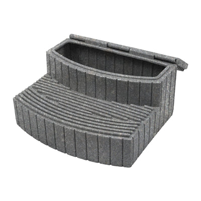 Good Ideas Sora Steps Lightweight Outdoor & Indoor Storage Step, Light Granite - VMInnovations