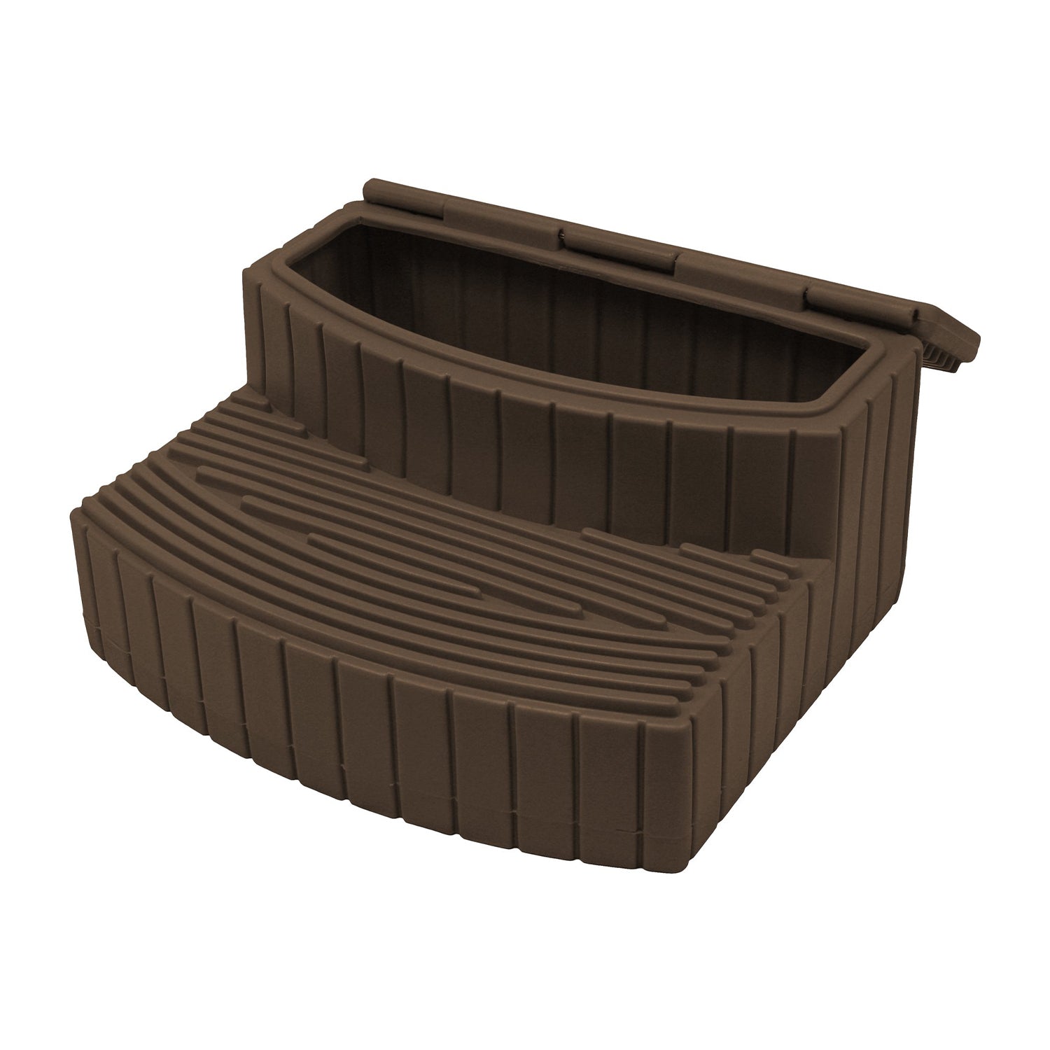 Good Ideas Stora Step Lightweight Plastic Outdoor & Indoor Storage Step, Oak - VMInnovations
