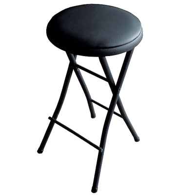 Plastic Development Group Extremely Black Folding Padded Bar Stool (Used)