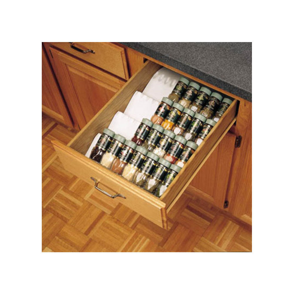 Rev-A-Shelf ST50-21W-52 Trimmable Universal Spice Drawer Insert Tray (2 Pack)