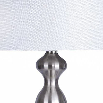 Grandview Gallery 27" Modern Metal Table Lamps, White Linen (Set of 2)(Open Box)
