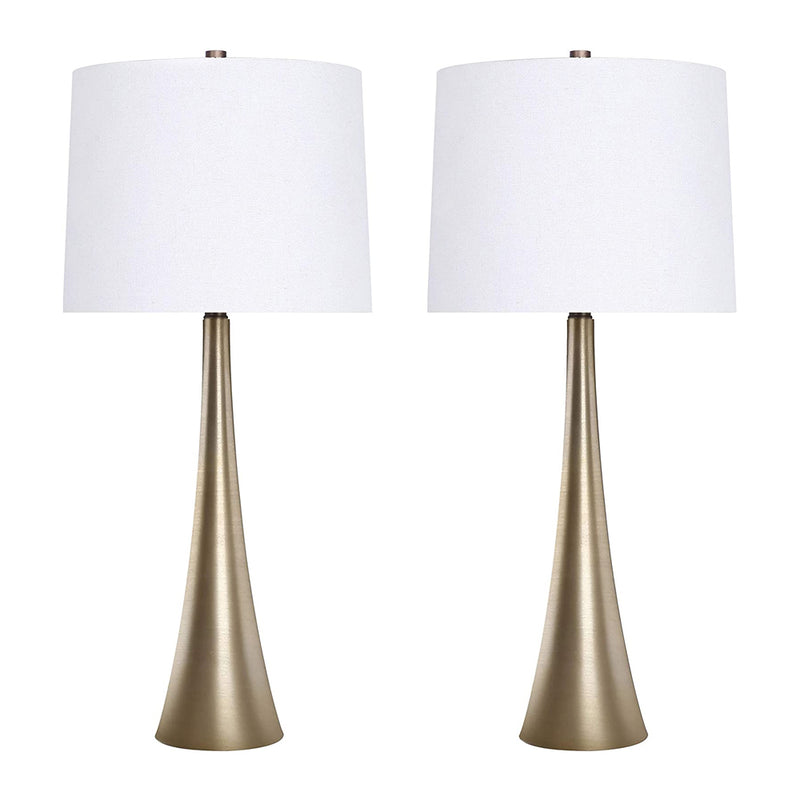 Grandview Gallery 29.5 Inch Tall Modern Table Lamps, Plated Gold (Set of 2)