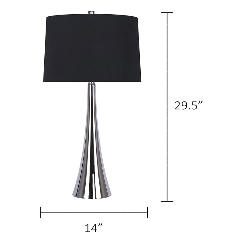 Grandview Gallery 29.5 Inch Tall Modern Table Lamps, Polished Nickel (Set of 2)