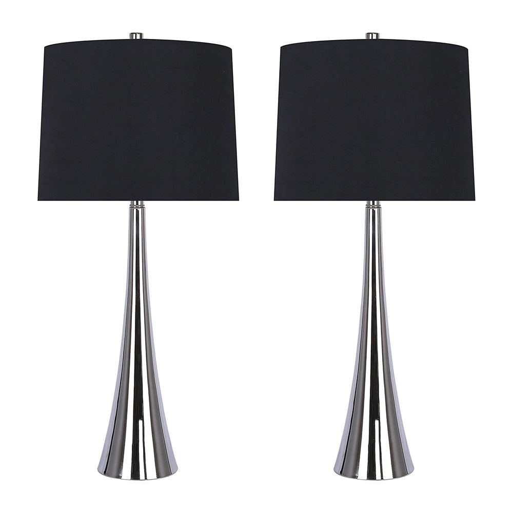 Grandview Gallery 29.5 Inch Tall Table Lamps, Polished Nickel (Set of 2) (Used)