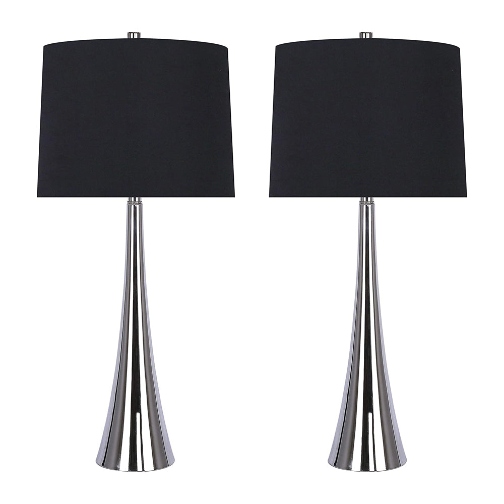 Grandview Gallery 29.5 Inch Tall Table Lamps, Polished Nickel (Set of 2) (Used) - VMInnovations