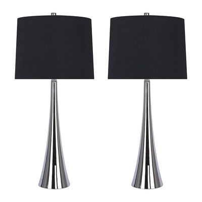 Grandview Gallery 29.5 Inch Tall Table Lamps, Polished Nickel (Set of 2) (Used) - VMInnovations