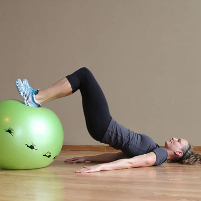 Prism Fitness 65cm Smart Self-Guided Stability Exercise Ball, Yellow (Open Box) - VMInnovations
