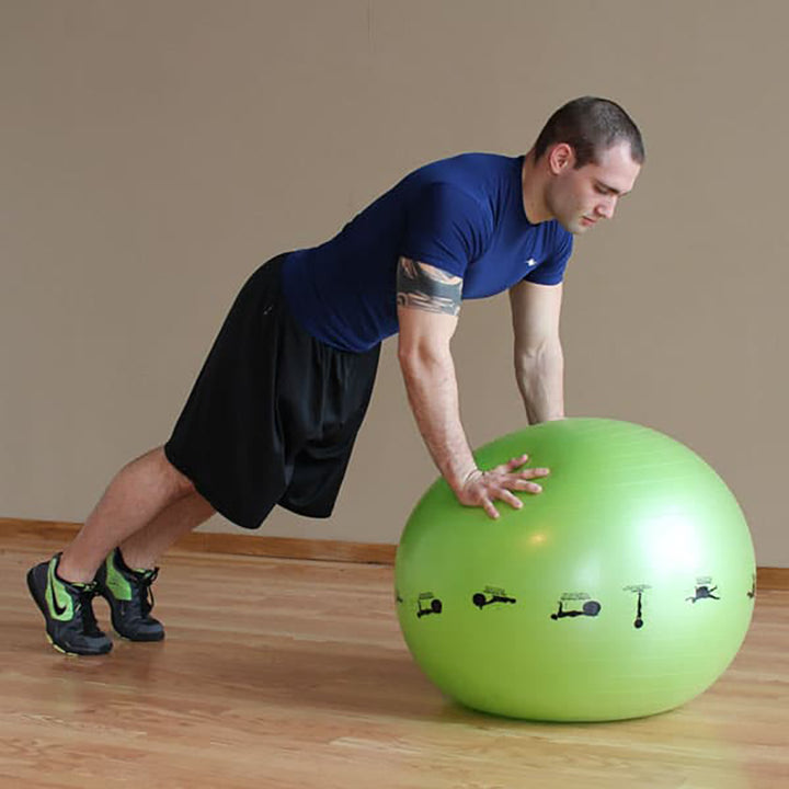 Prism Fitness 23 Inch Smart Self-Guided Fitness Stability Exercise Ball, Green - VMInnovations
