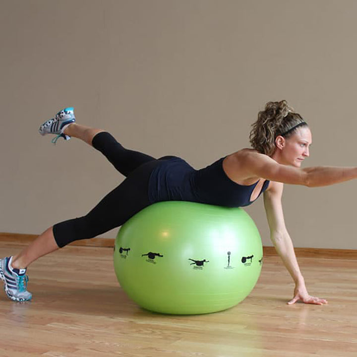 Prism Fitness 23 Inch Smart Self-Guided Fitness Stability Exercise Ball, Green