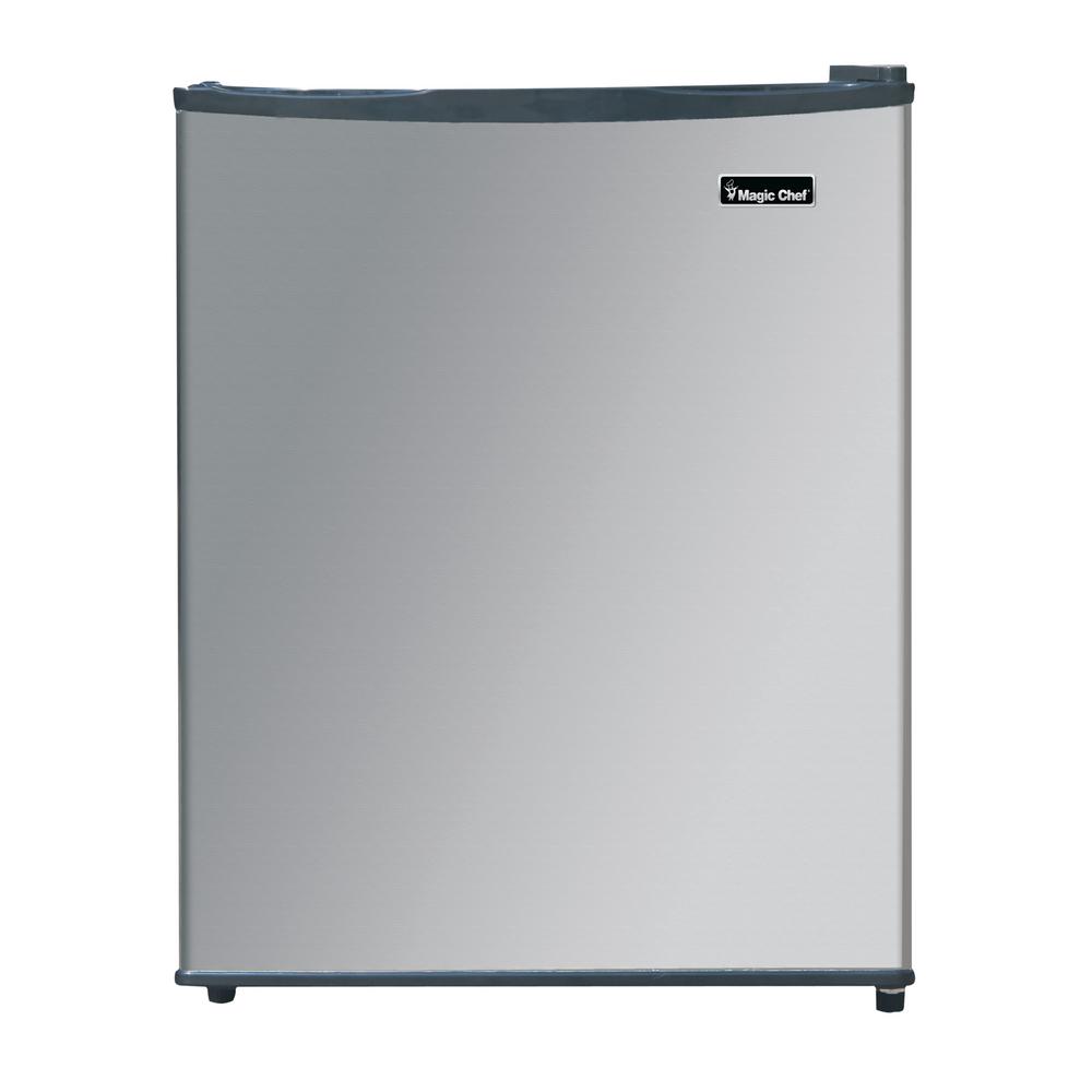 Magic Chef MCAR240SE2 2.4 Cubic Foot Mini Dorm Fridge Freezer, Stainless Steel - VMInnovations