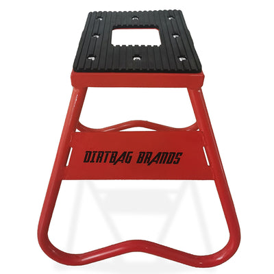 Dirtbag Brands Motorcycle Dirtbike Floor Mount Jack Stand Lift, Red (Open Box)