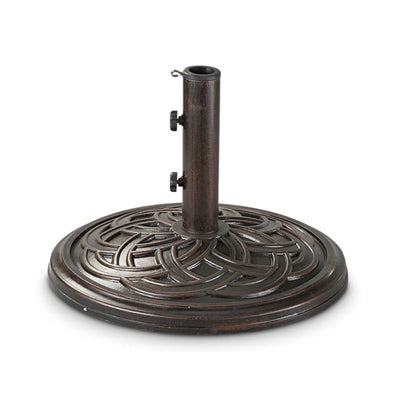 CASTLECREEK Stone Weighted Patio Umbrella Stand Base, 12" Tall Bronze (Open Box)