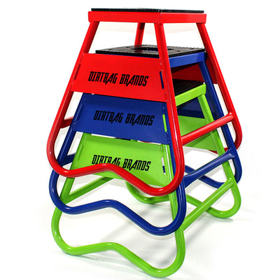 Dirtbag Brands Motorcycle Dirtbike Floor Mount Jack Stand Lift, Red (Open Box)