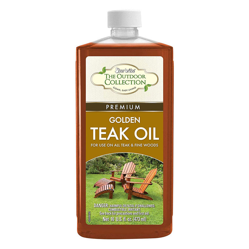 Star Brite Outdoor Collection Premium Golden Teak Oil for Fine Woods, 16 Ounces - VMInnovations