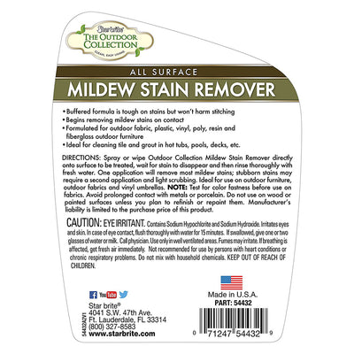 Star Brite Outdoor Collection All Surface Mildew Stain Remover Spray, 32 Ounces - VMInnovations