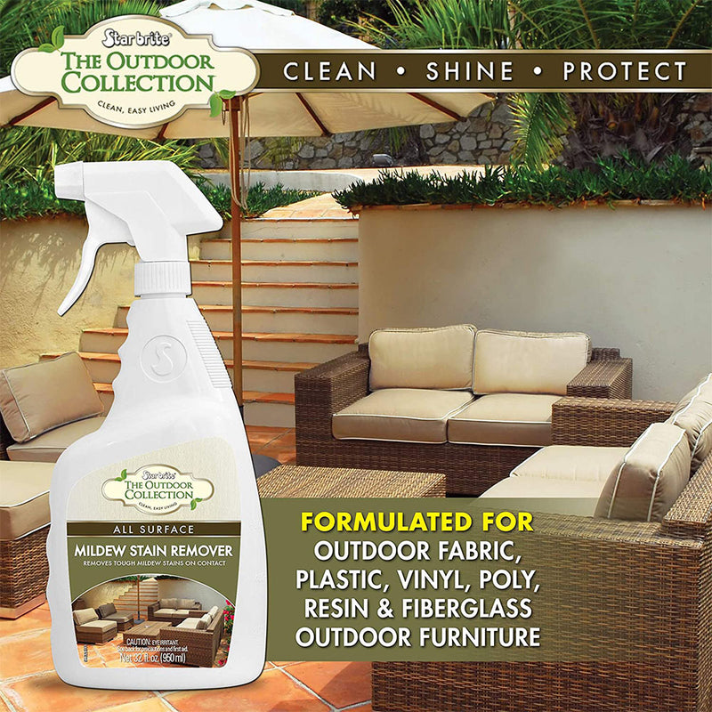 Star Brite Outdoor Collection All Surface Mildew Stain Remover Spray, 32 Ounces - VMInnovations