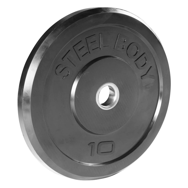 Steelbody 10 Pound Olympic Bumper Weight Plate for Strength Training Workouts