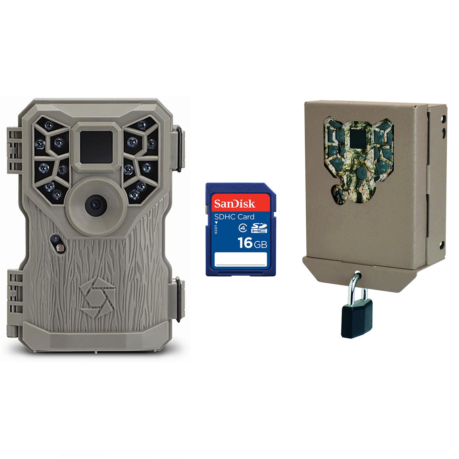 Stealth Cam 8MP Game Camera + 16GB SD Card + Game Camera Security Box