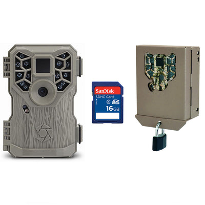 Stealth Cam 8MP Game Camera + 16GB SD Card + Game Camera Security Box