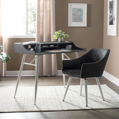 Studio Designs 45 Inch Wide Wood Home Office Table Desk w/ Shelf, Grey (Damaged)
