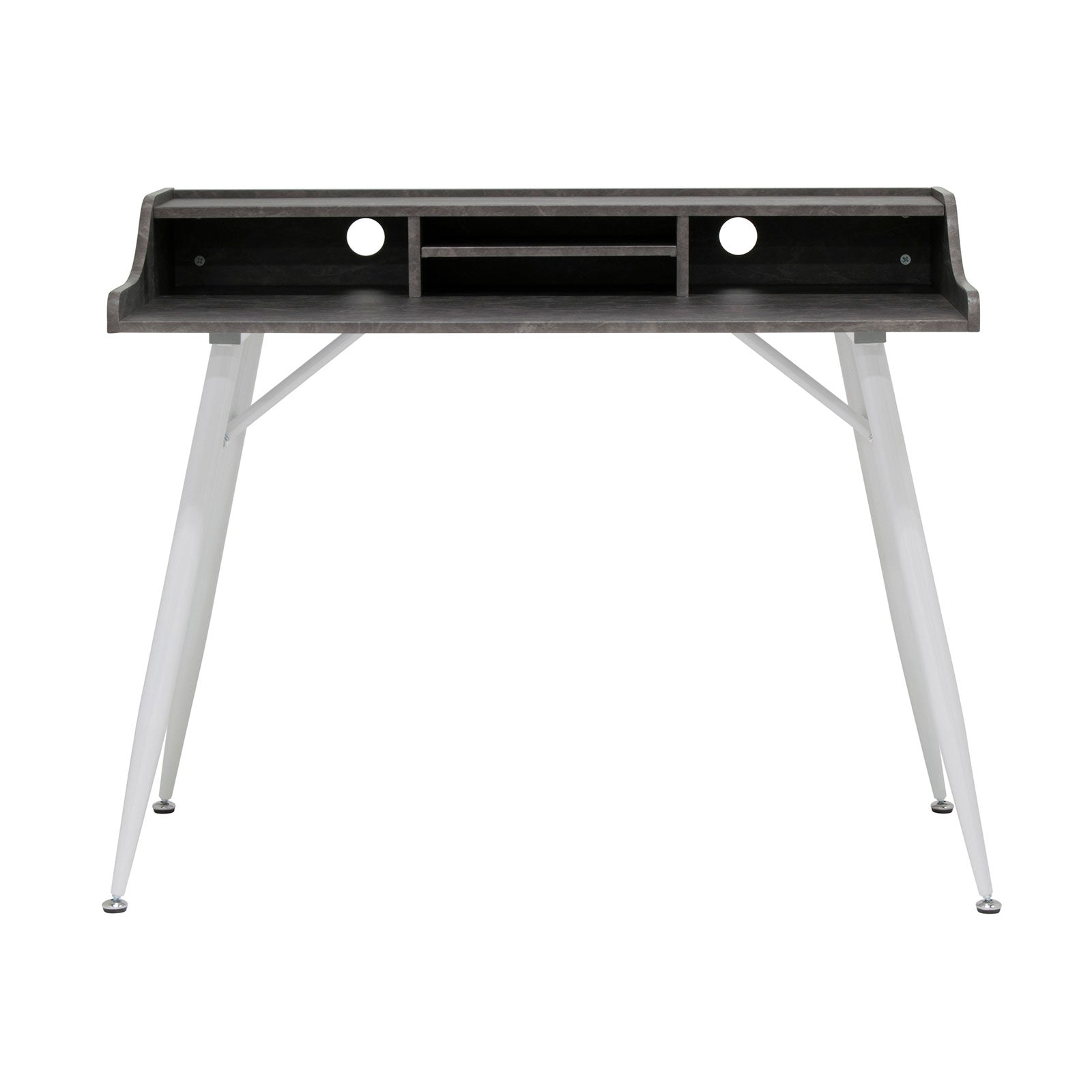 Studio Designs Woodford 45 Inch Wood Office Table Desk w/ Shelf, Grey (Open Box)