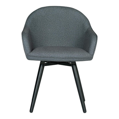 Studio Designs Home Dome Swivel Office Chair w/ Metal Legs, Gray (2 Pack)