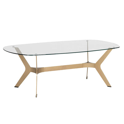 Studio Designs Home Mid-Century Modern Coffee Table with Glass Top (Open Box)