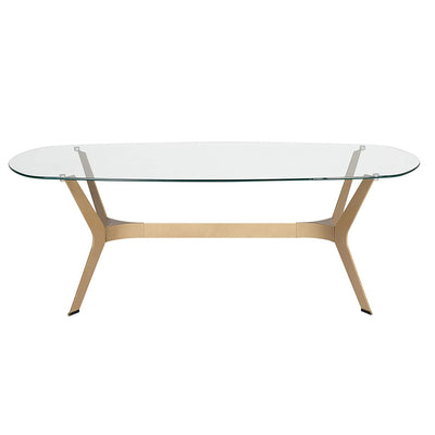 Studio Designs Home Mid-Century Modern Coffee Table with Glass Top (Open Box)