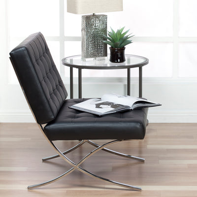 Studio Designs Modern Leather Atrium Living Room Chair Furniture (Open Box)