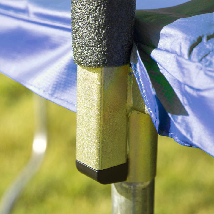 Skywalker Trampolines 12 Foot Round Outdoor Trampoline with Enclosure, Blue - VMInnovations