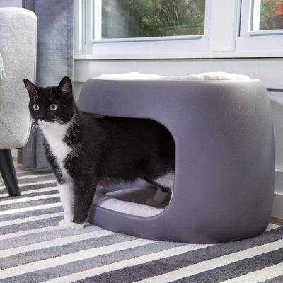 Step2 Furry Friends Bunk Bed Double Level Small Dog/Cat Pet Bed Lounger, Gray