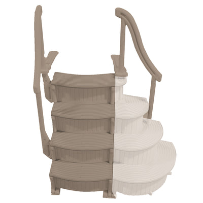 Confer Plastics Above Ground Pool Ladder Stair Step System, Warm Grey (Used)