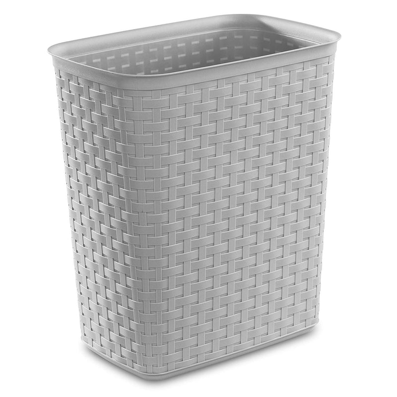 Sterilite Weave 5.8 Gallon Plastic Home/Office Wastebasket Trash Can (6 Pack)