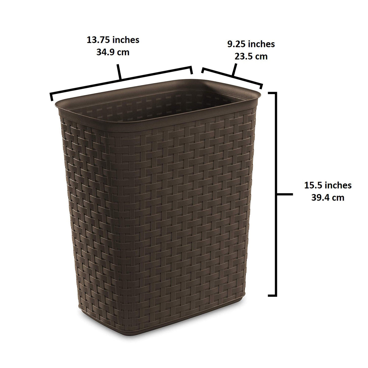 Sterilite Weave 5.8 Gallon Plastic Home/Office Wastebasket Trash Can (6 Pack)