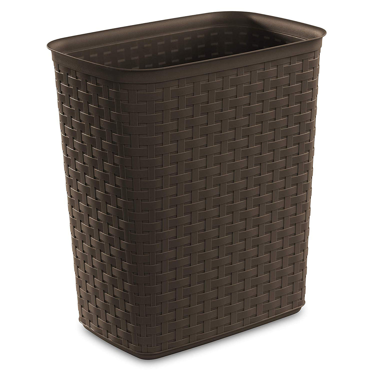 Sterilite Weave 5.8 Gallon Plastic Home/Office Wastebasket Trash Can (6 Pack)