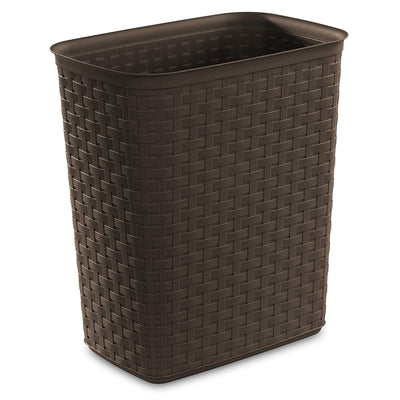 Sterilite Weave 5.8 Gallon Plastic Home/Office Wastebasket Trash Can (6 Pack)